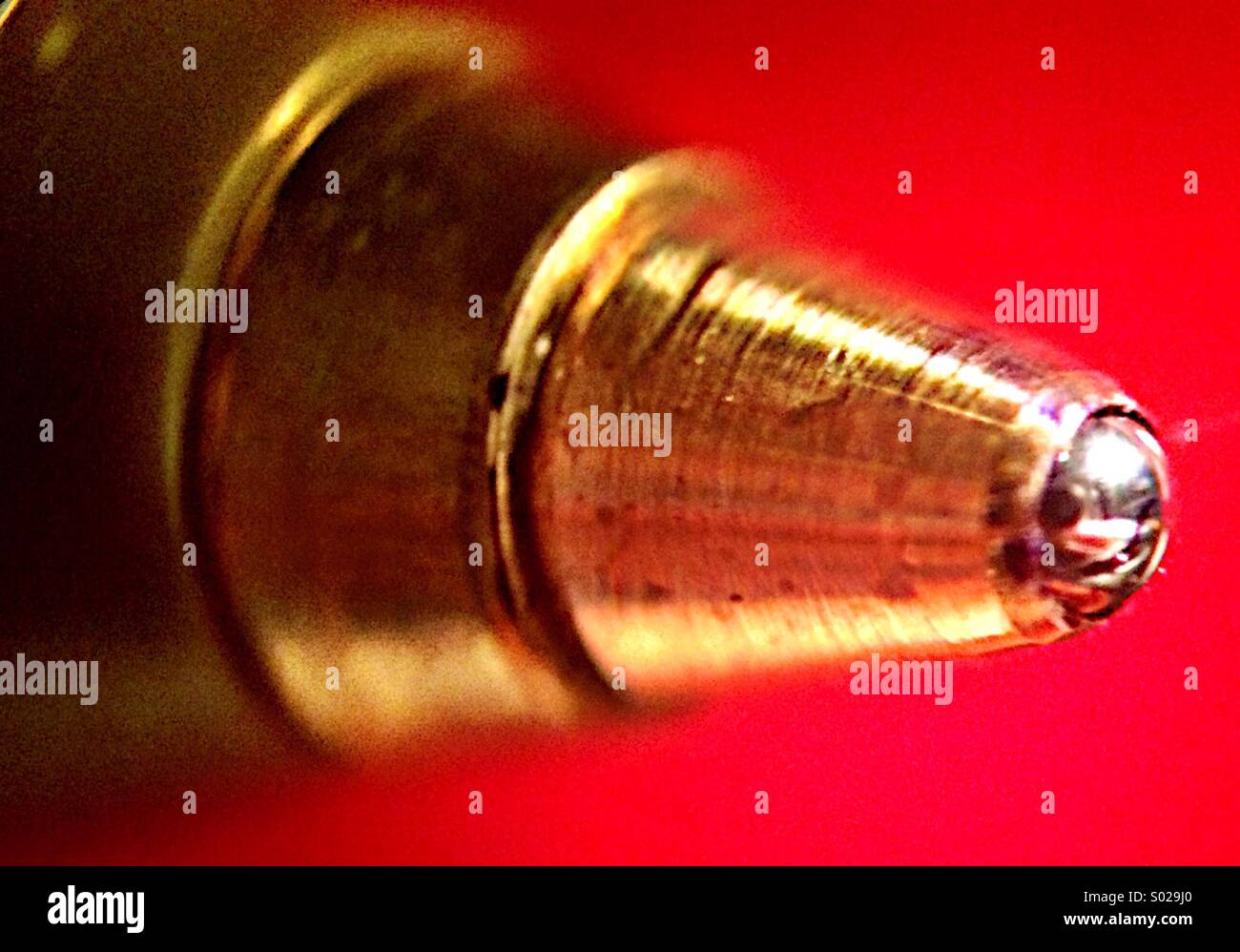 Close-up of ballpoint pen tip Stock Photo - Alamy