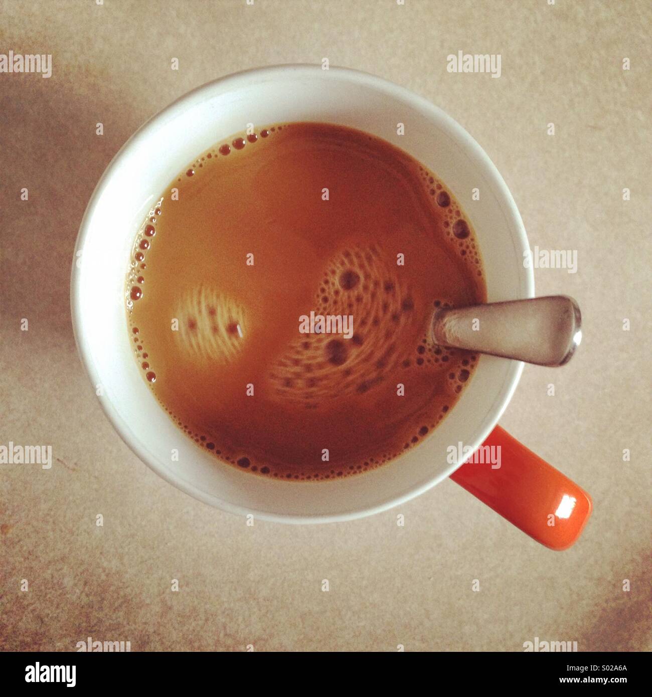 Coffee with spoon Stock Photo Alamy