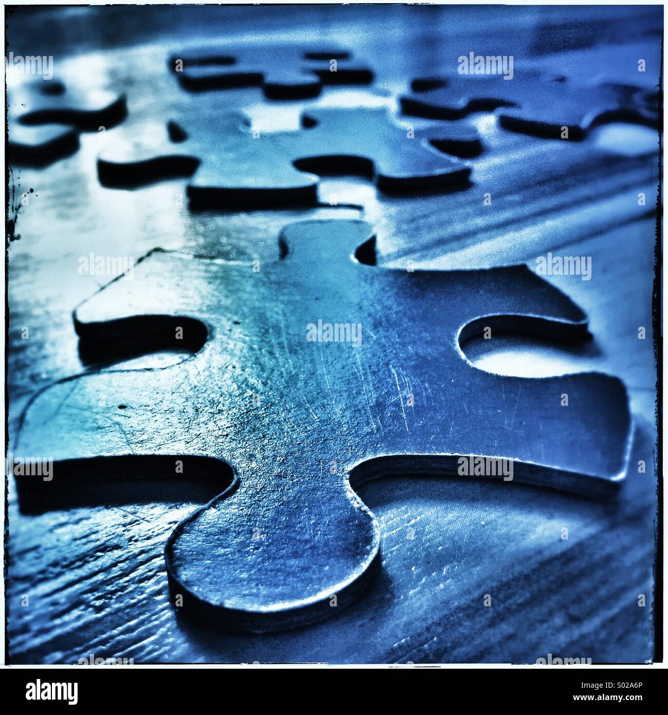 Jigsaw puzzle pieces Stock Photo