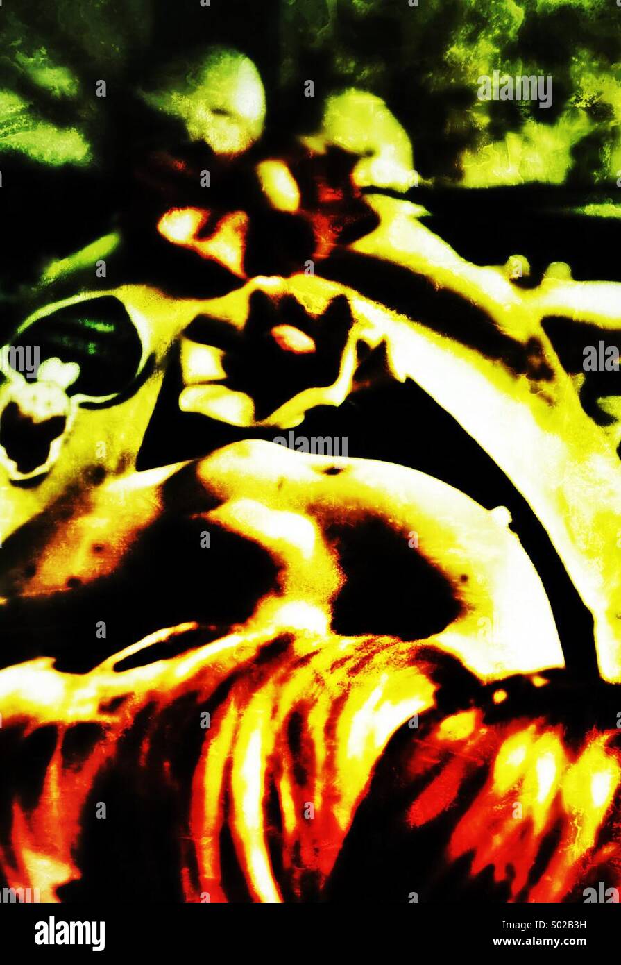 Abstract Fear Unleashed - Smartphone Captured Stock Image