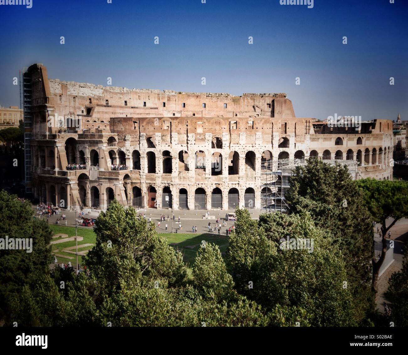 View of the Colosseum in Rome. - Smartphone Captured Stock Image