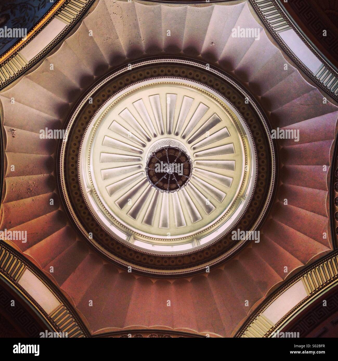 Dome roof at Wimborne Hall - Smartphone Captured Stock Image