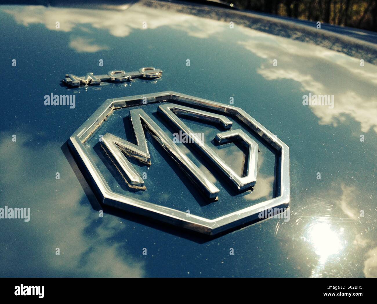 MG Classic Sports Car anteriore griglia Badge FOTOGRAFIA FOTO POSTER stampati