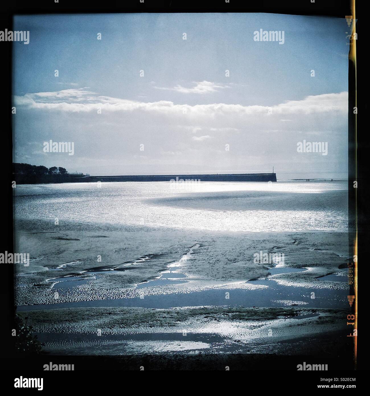 Low tide at Barry Island - Smartphone Captured Stock Image