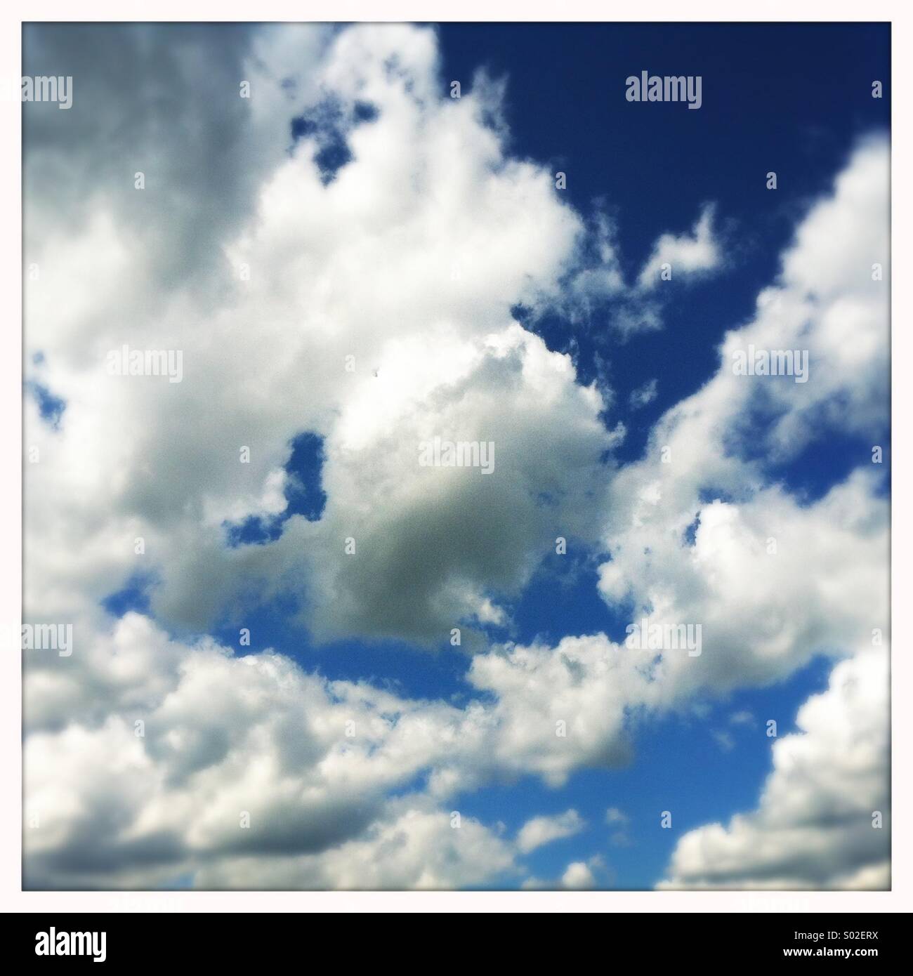Puffy Clouds Stock Photo