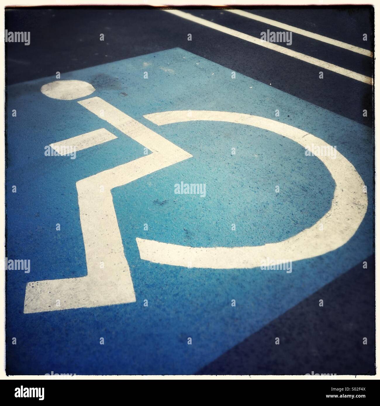 Disabled parking space - Smartphone Captured Stock Image