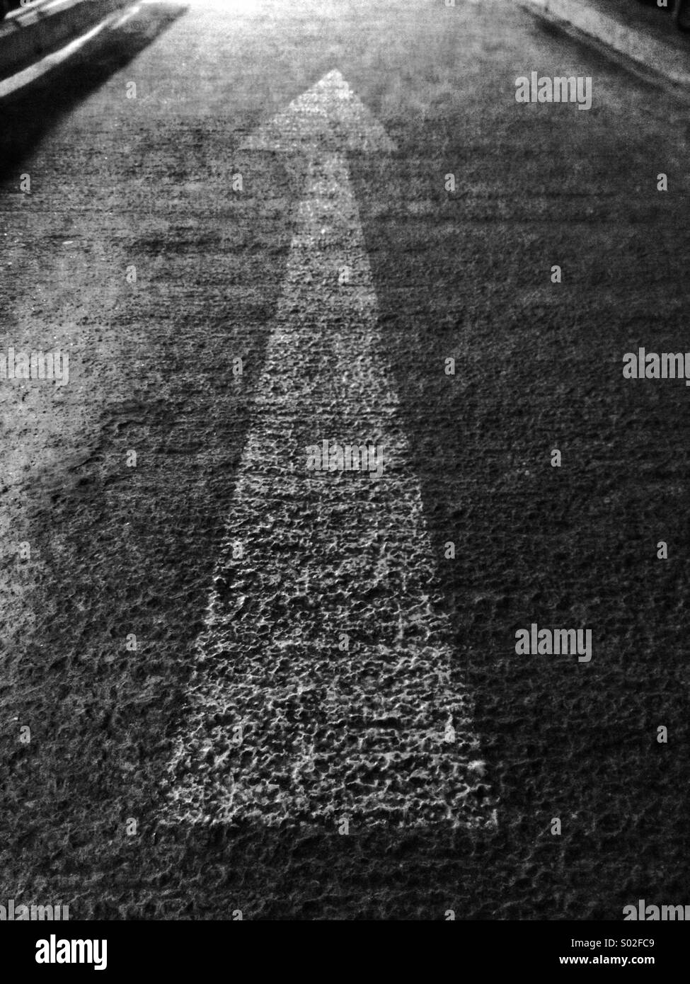 Up arrow - Smartphone Captured Stock Image