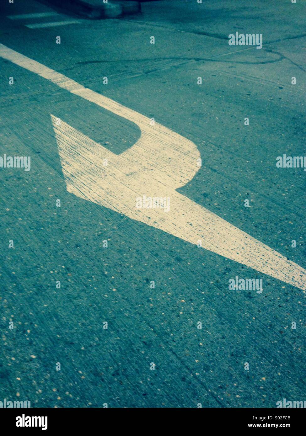 Left turn - Smartphone Captured Stock Image