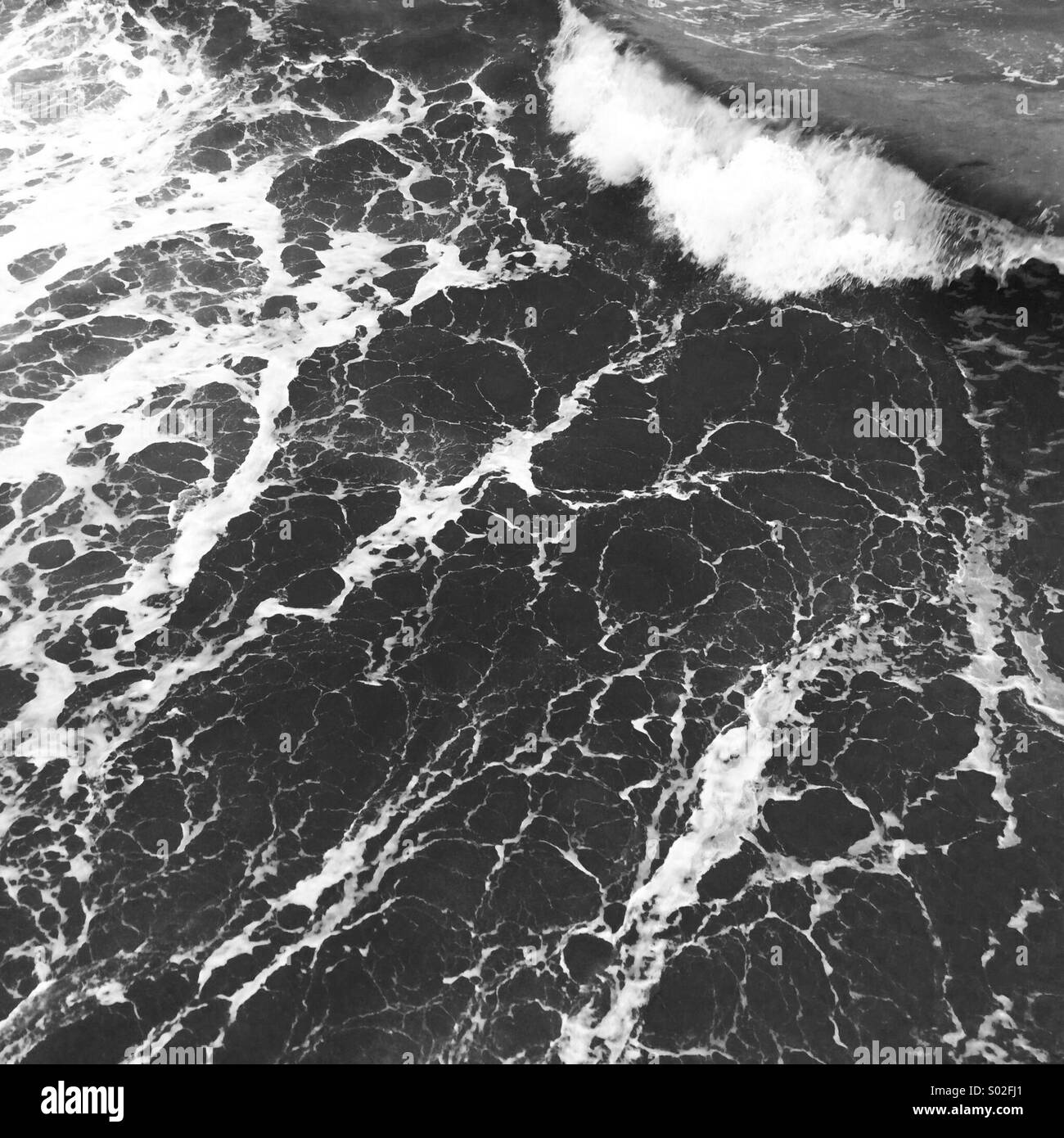 Looking down on a stormy ocean - Smartphone Captured Stock Image