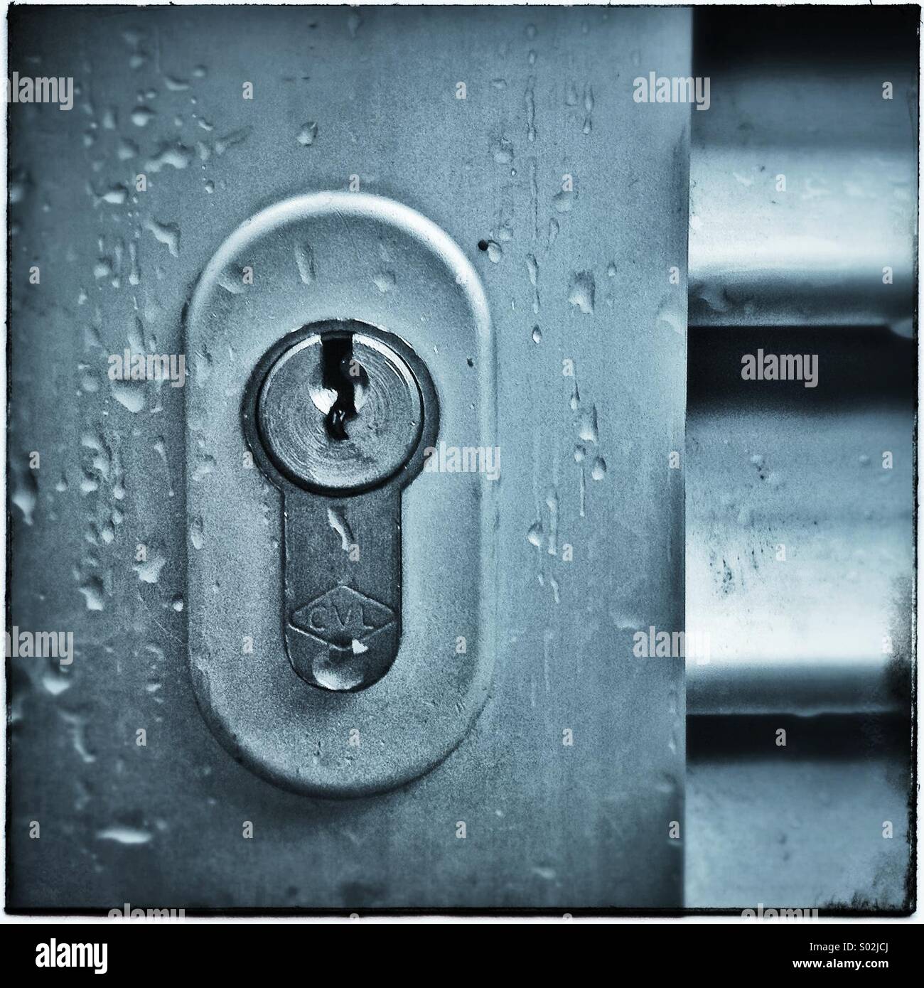 Lock on a door - Smartphone Captured Stock Image
