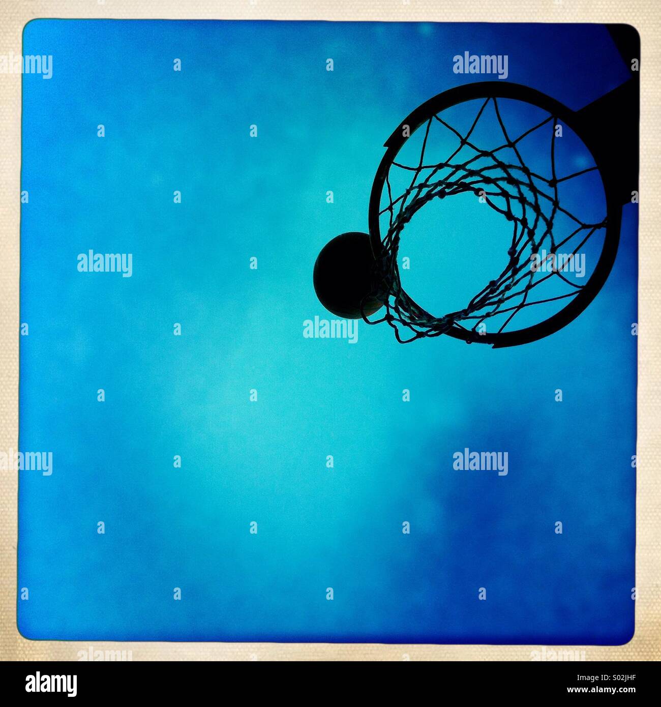 Basketball hoop and ball Stock Photo Alamy