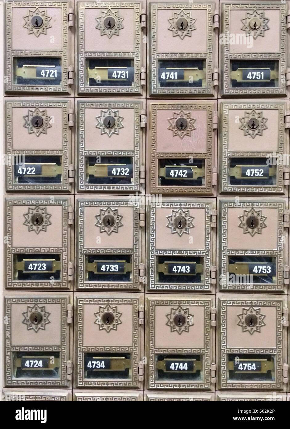 16 Post Office Boxes Stock Photo Alamy