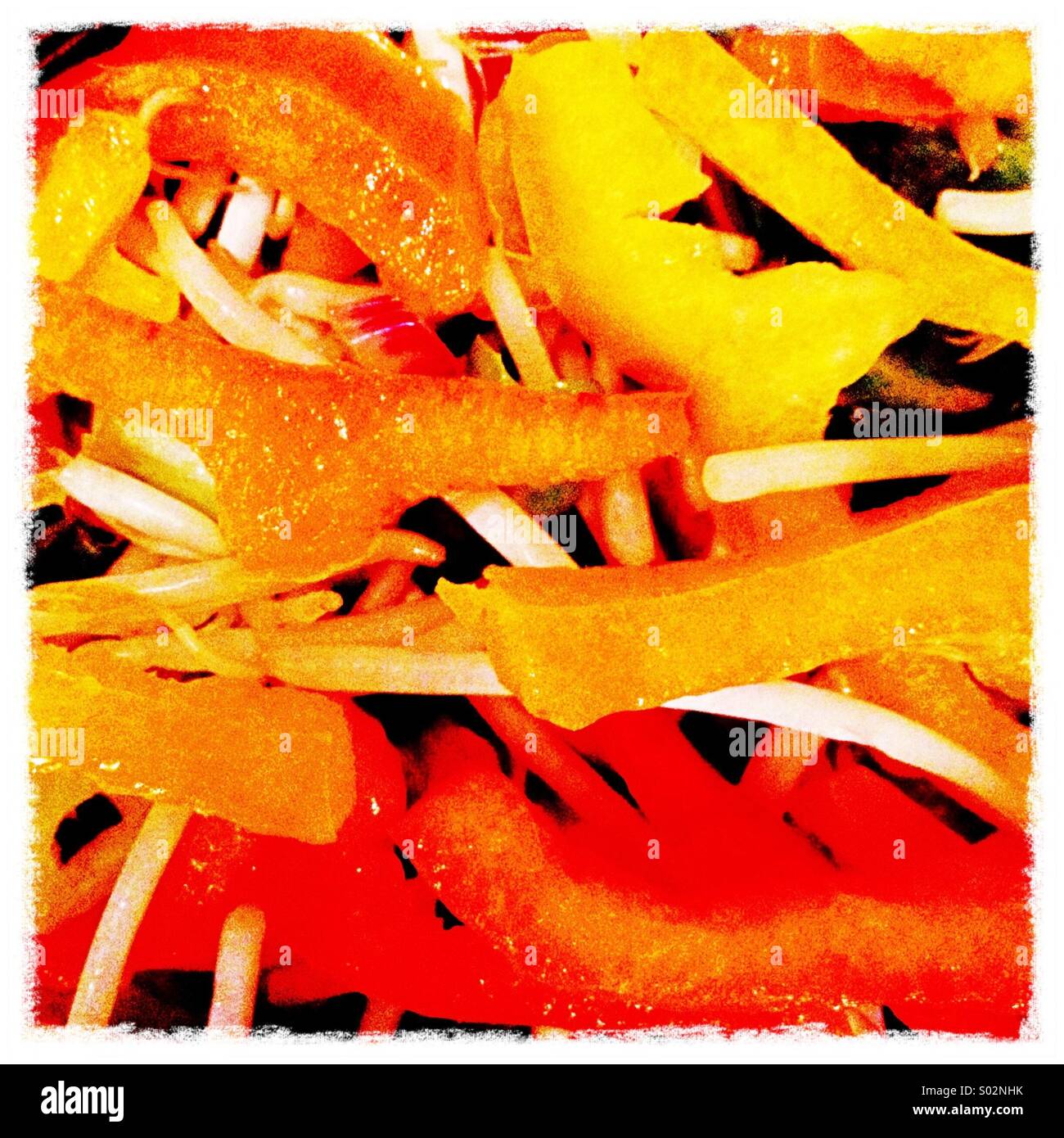 Peppers and bean sprout salad - Smartphone Captured Stock Image