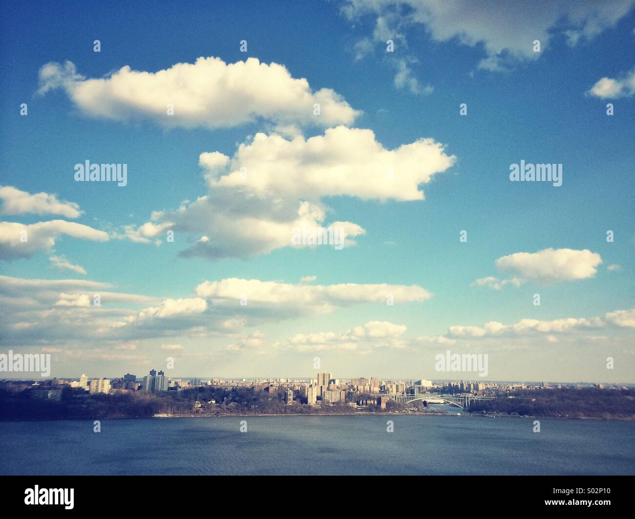 NYC from the palisades parkway Stock Photo
