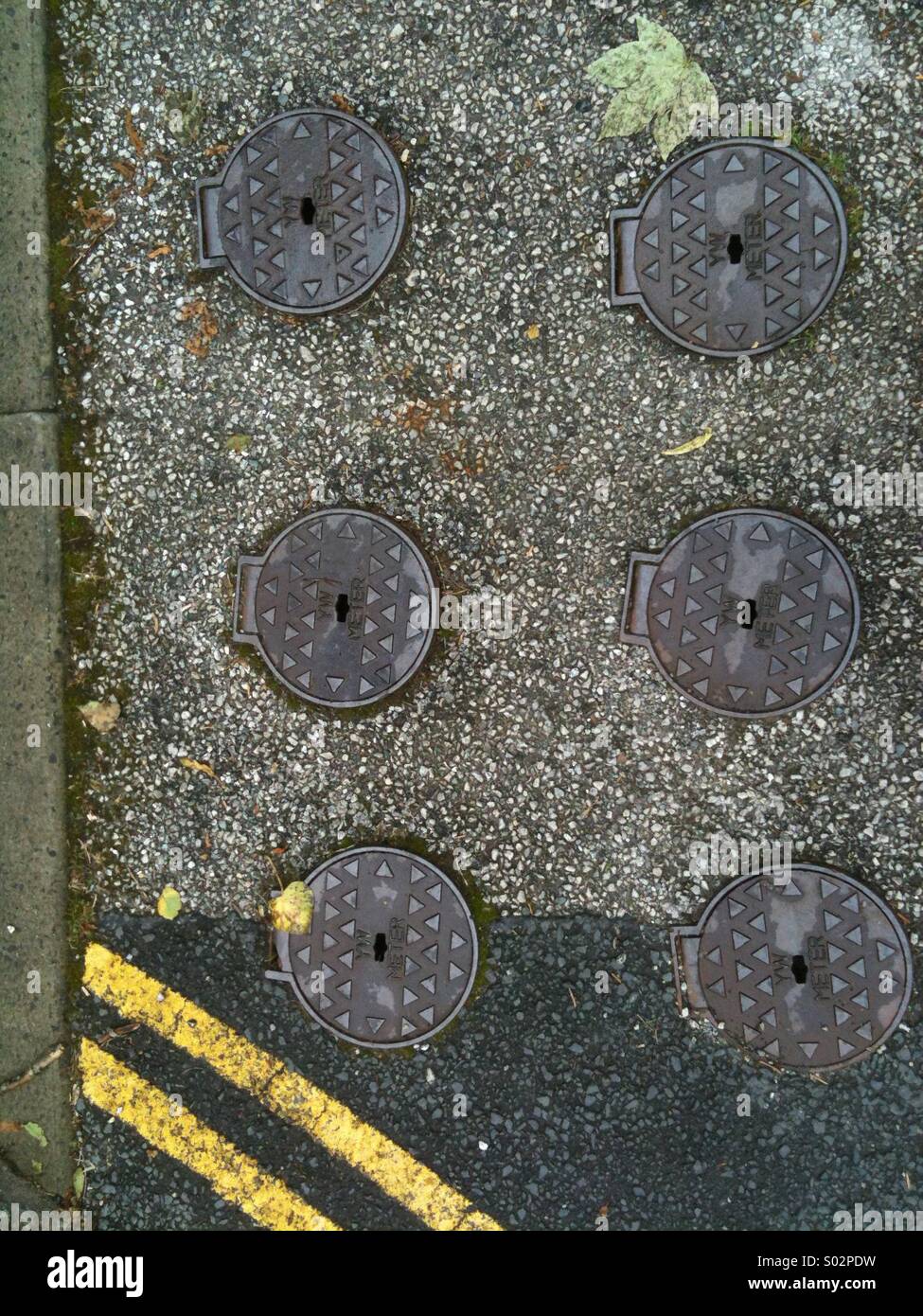 Art on the street cross hatch - Smartphone Captured Stock Image