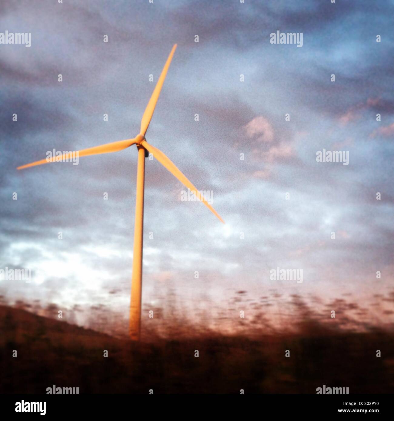 Windmill in Paterna de la Rivera, Cadiz province, Andalusia, Spain - Smartphone Captured Stock Image