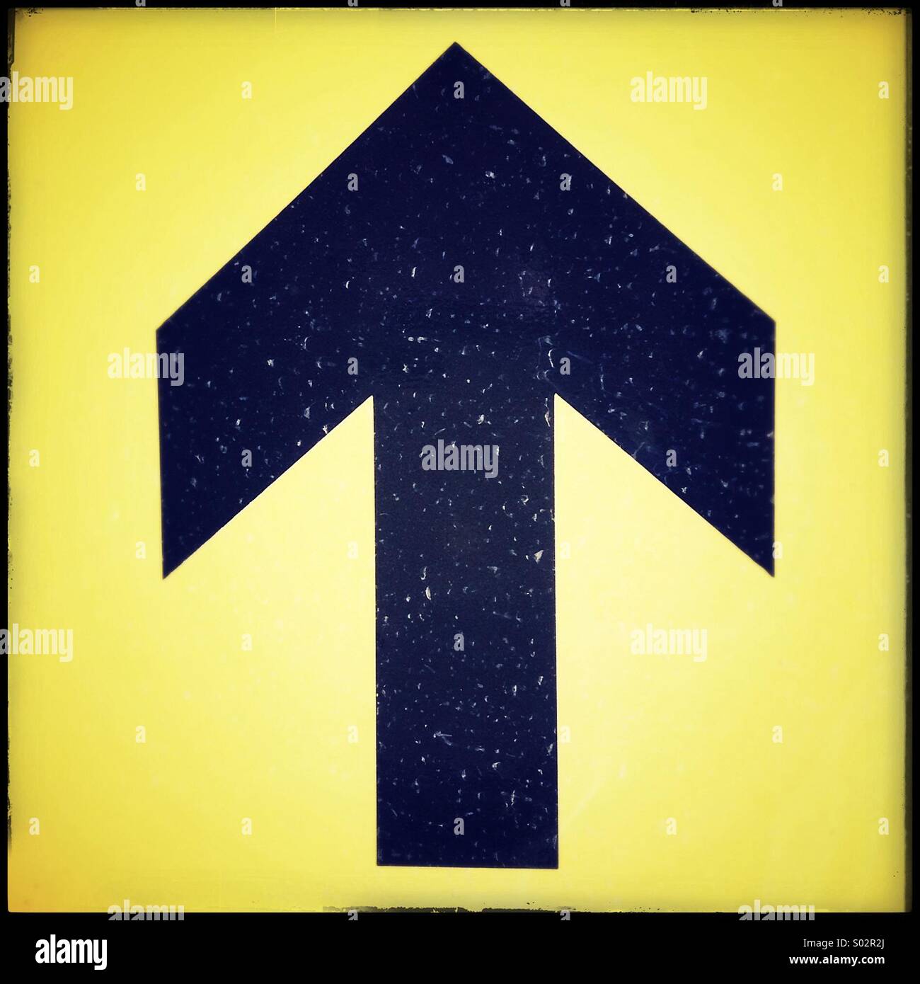 Arrow pointing upwards - Smartphone Captured Stock Image