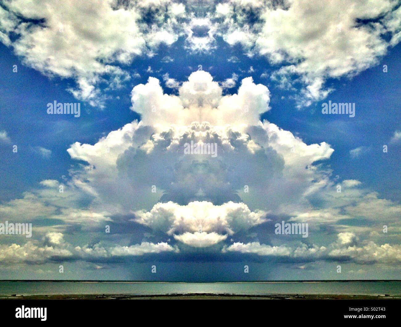Manipulated clouds. - Smartphone Captured Stock Image