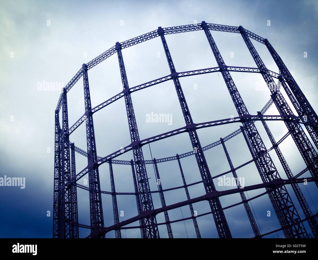 Gas Holder - Smartphone Captured Stock Image