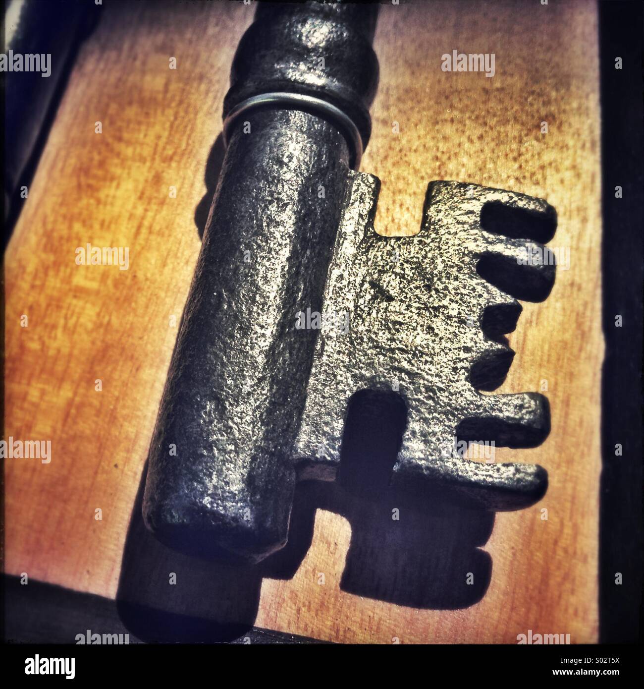 Old big antique key Stock Photo