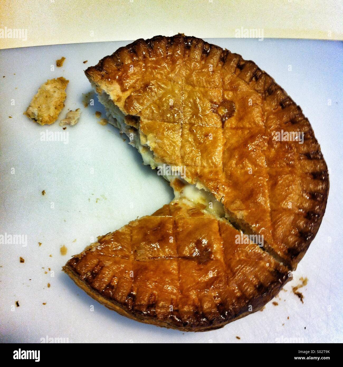 Chicken and leek pie - Smartphone Captured Stock Image