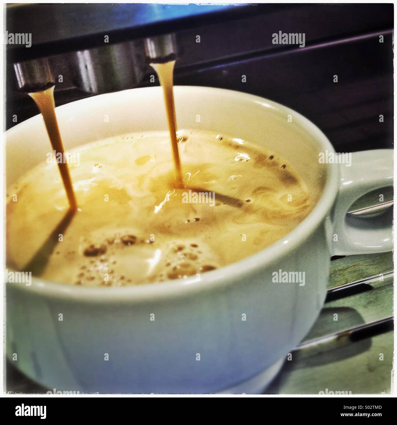 Making a cup of coffee - Smartphone Captured Stock Image