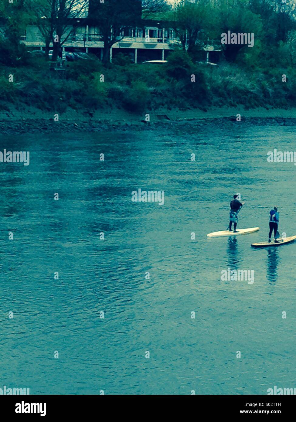 River boarding on the Thames - Smartphone Captured Stock Image