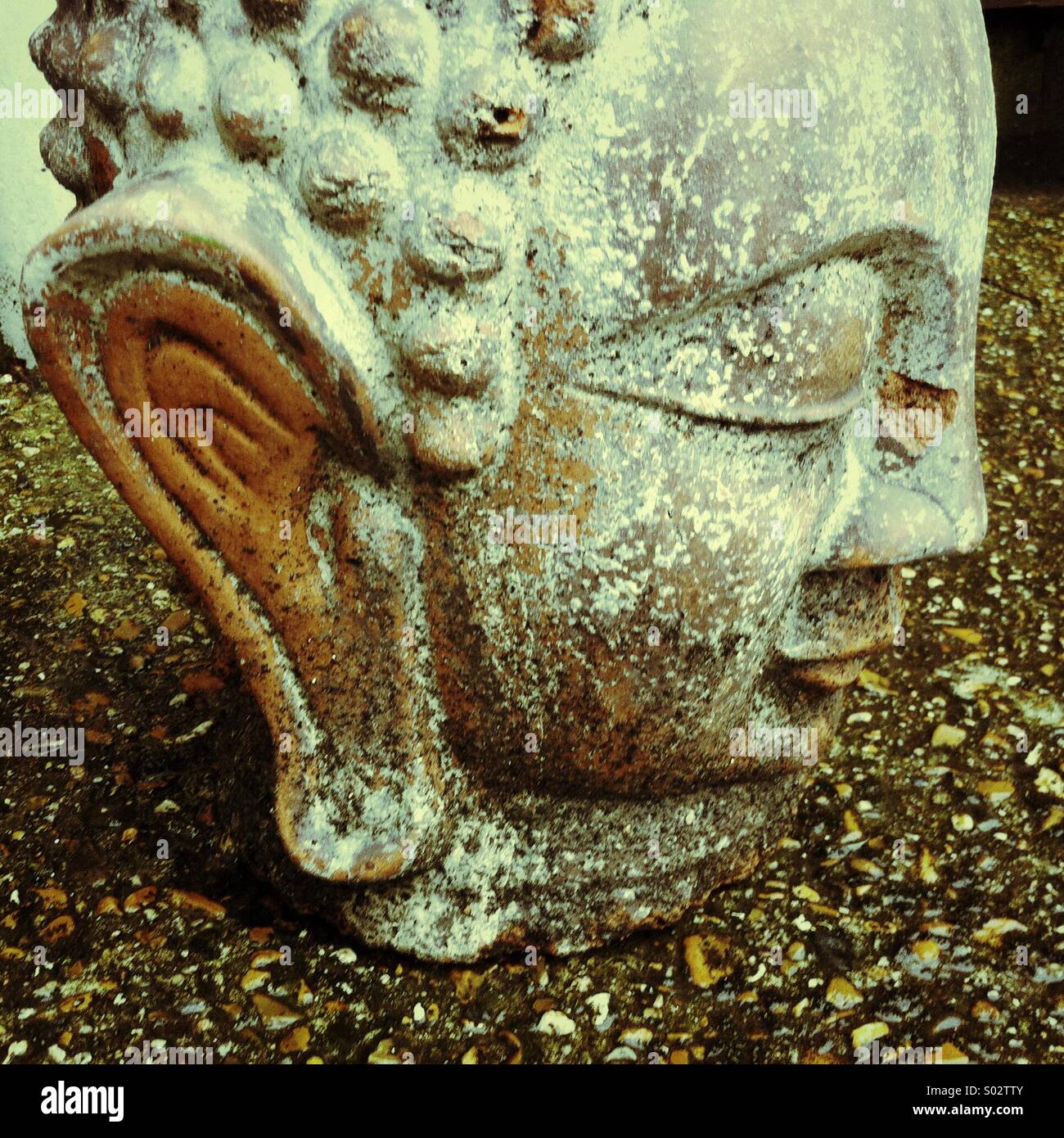 Buddha terracotta garden statue Stock Photo Alamy