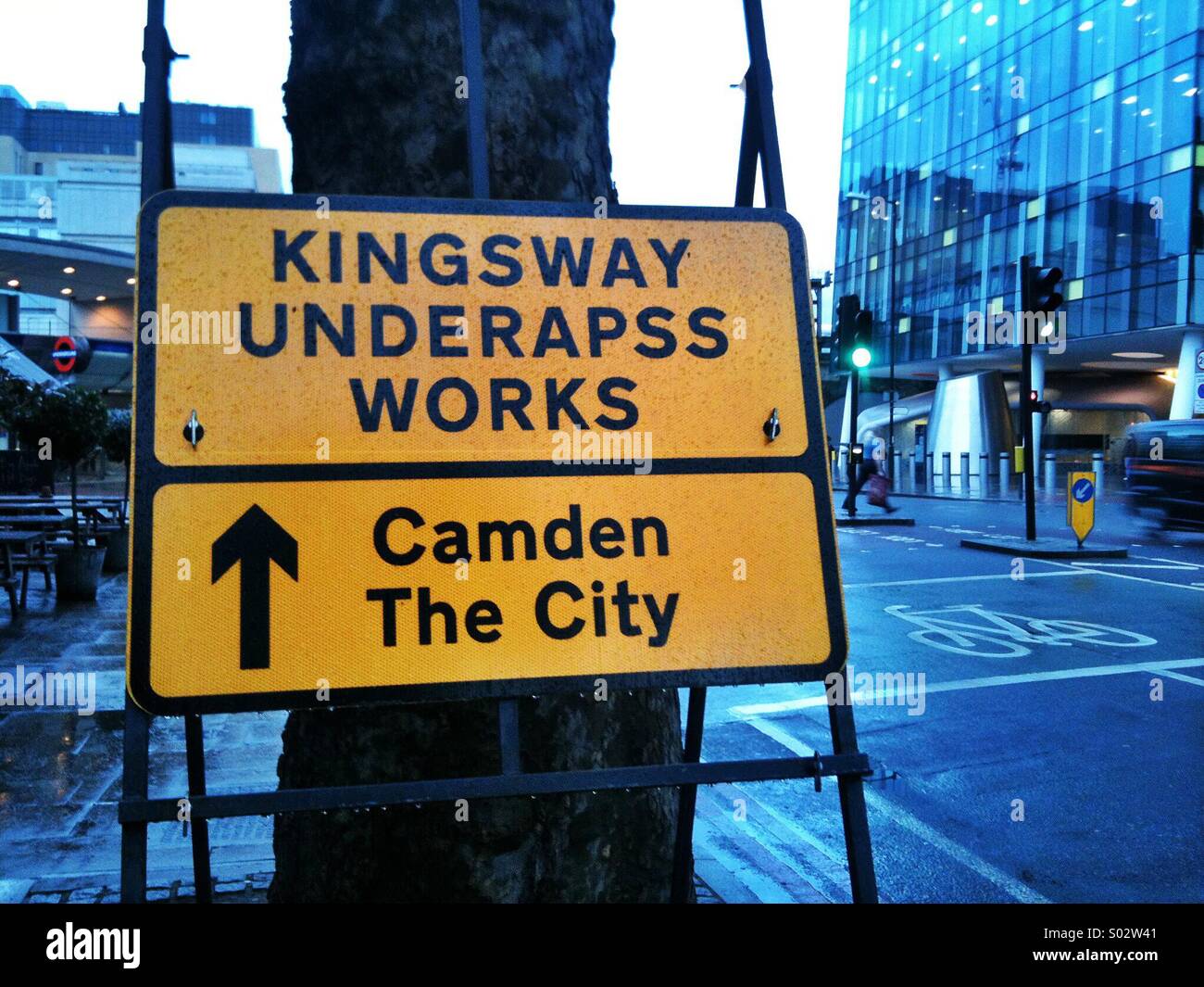 A misspelt road sign in London Stock Photo