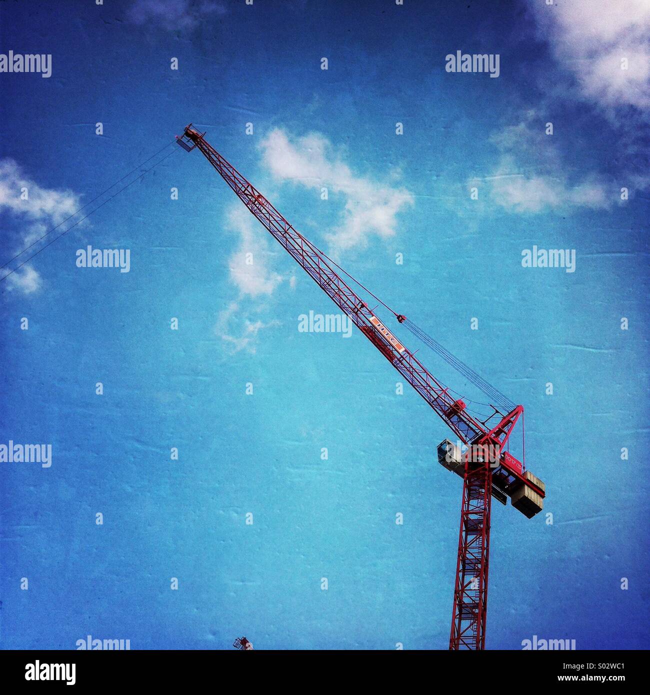A construction crane. - Smartphone Captured Stock Image