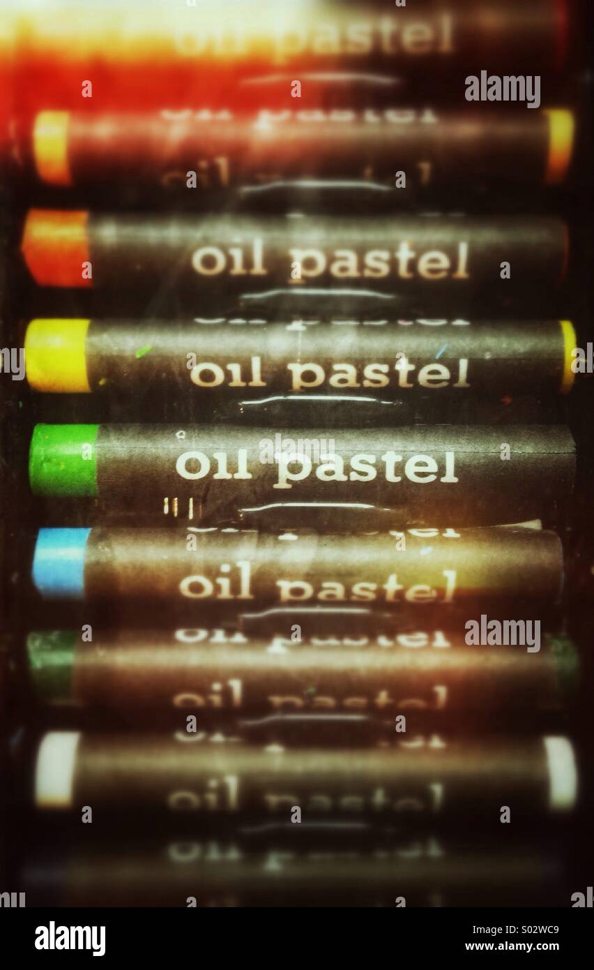Oil pastels - Smartphone Captured Stock Image