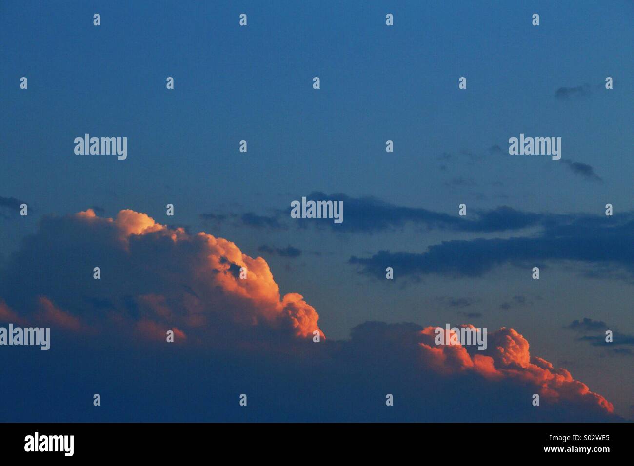 Cloudy sky sunset Stock Photo - Alamy