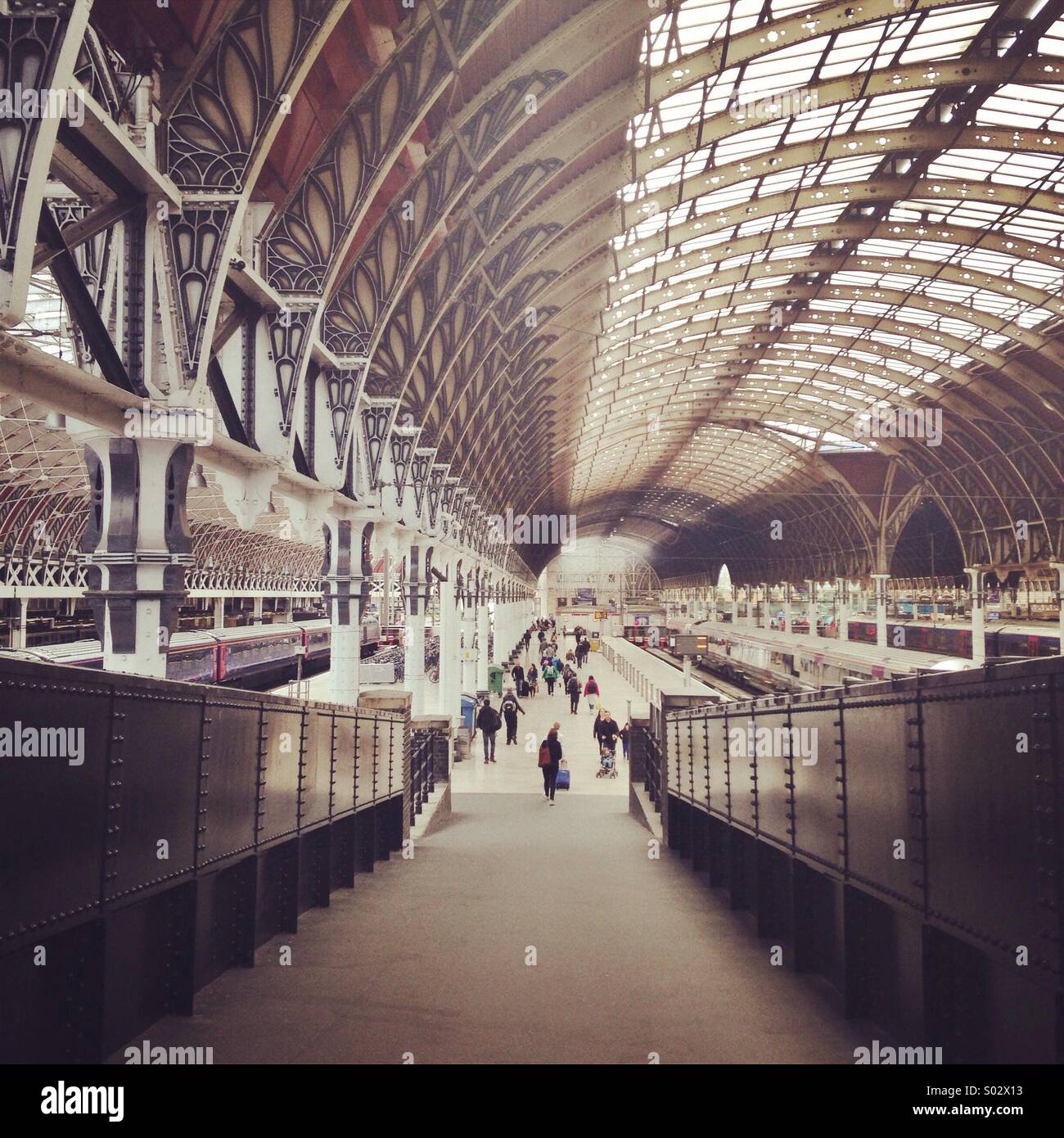 An internal view of Paddington Station, London, UK. Stock Photo