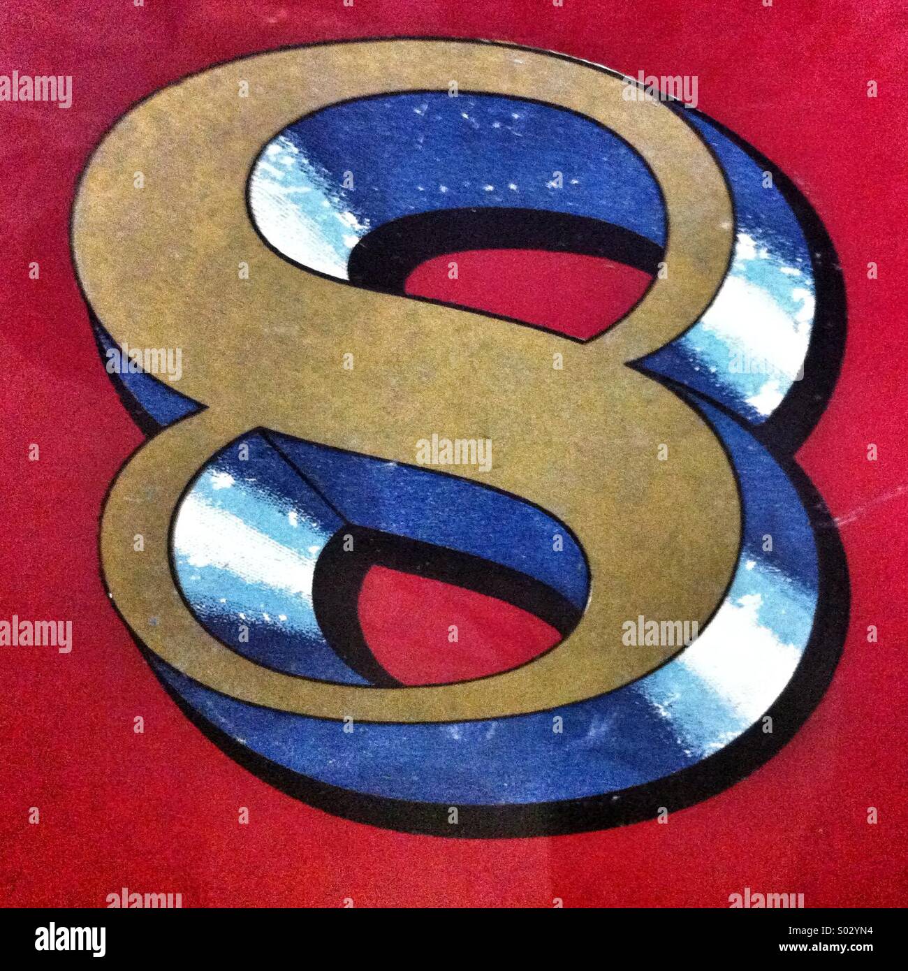 Number eight in on a fairground ride - Smartphone Captured Stock Image