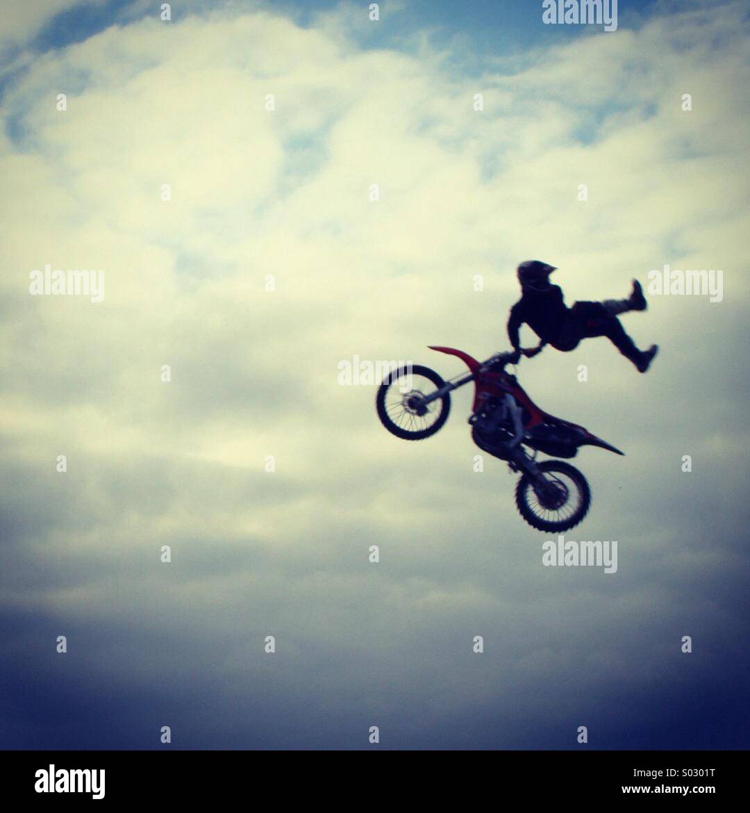 Stunt rider - Smartphone Captured Stock Image