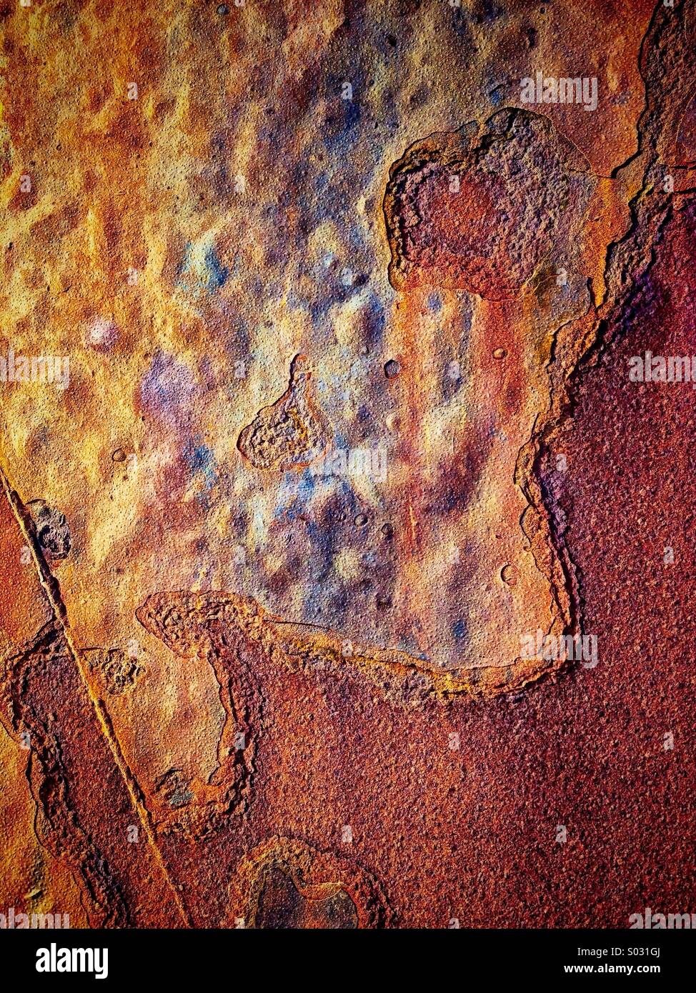 Pattern in rust Stock Photo