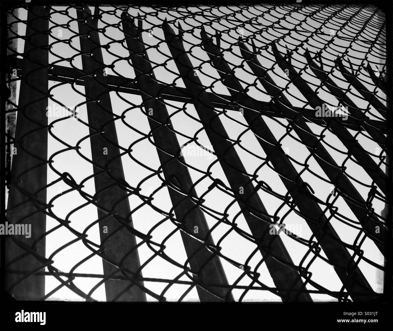 Dangerous fence Black and White Stock Photos & Images - Alamy