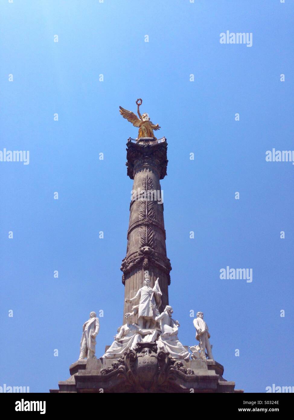 Angel of Independence Mexico City. Stock Photo