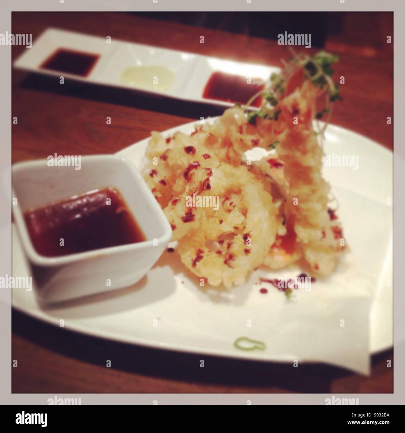 Mixed Tempura Basket Stock Photo Alamy