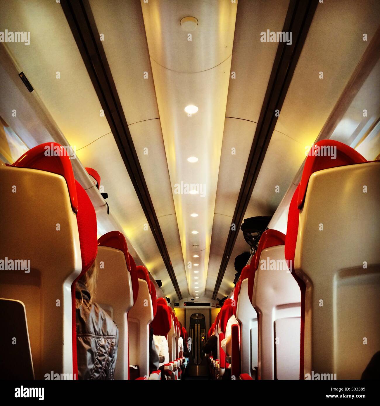 Inside a train carriage. - Smartphone Captured Stock Image
