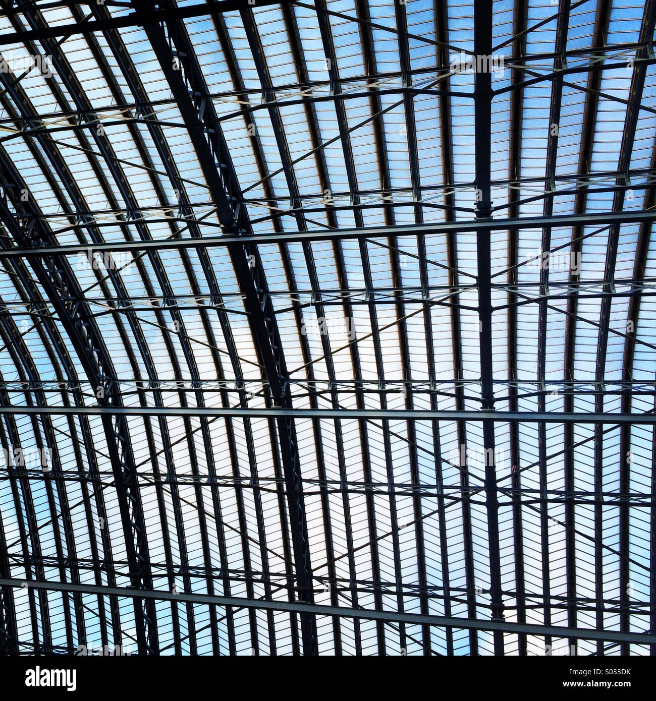 St Pancras railway station roof. - Smartphone Captured Stock Image