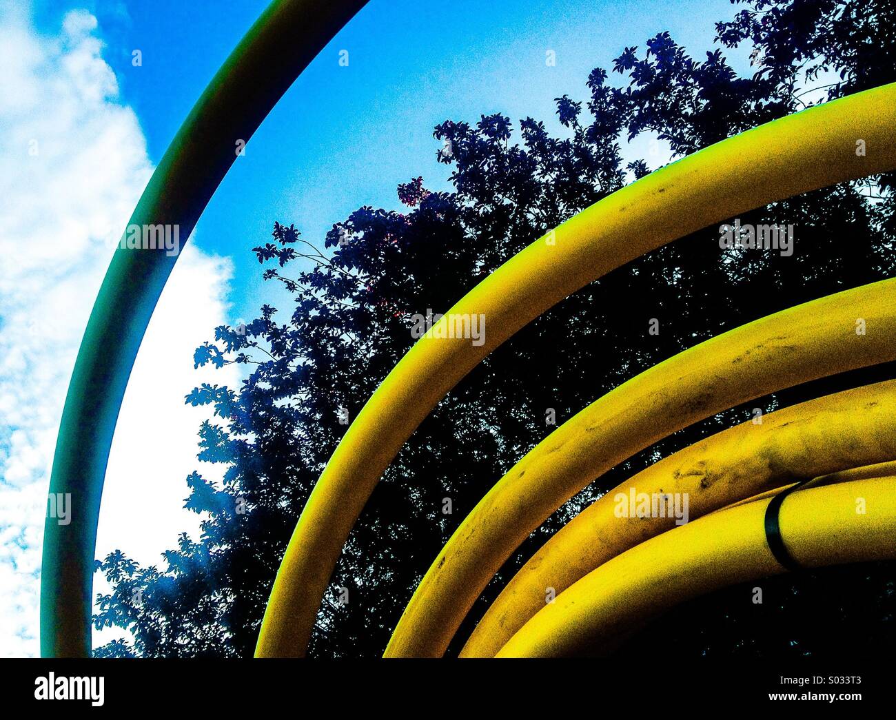 Gas pipe ready to roll Stock Photo Alamy