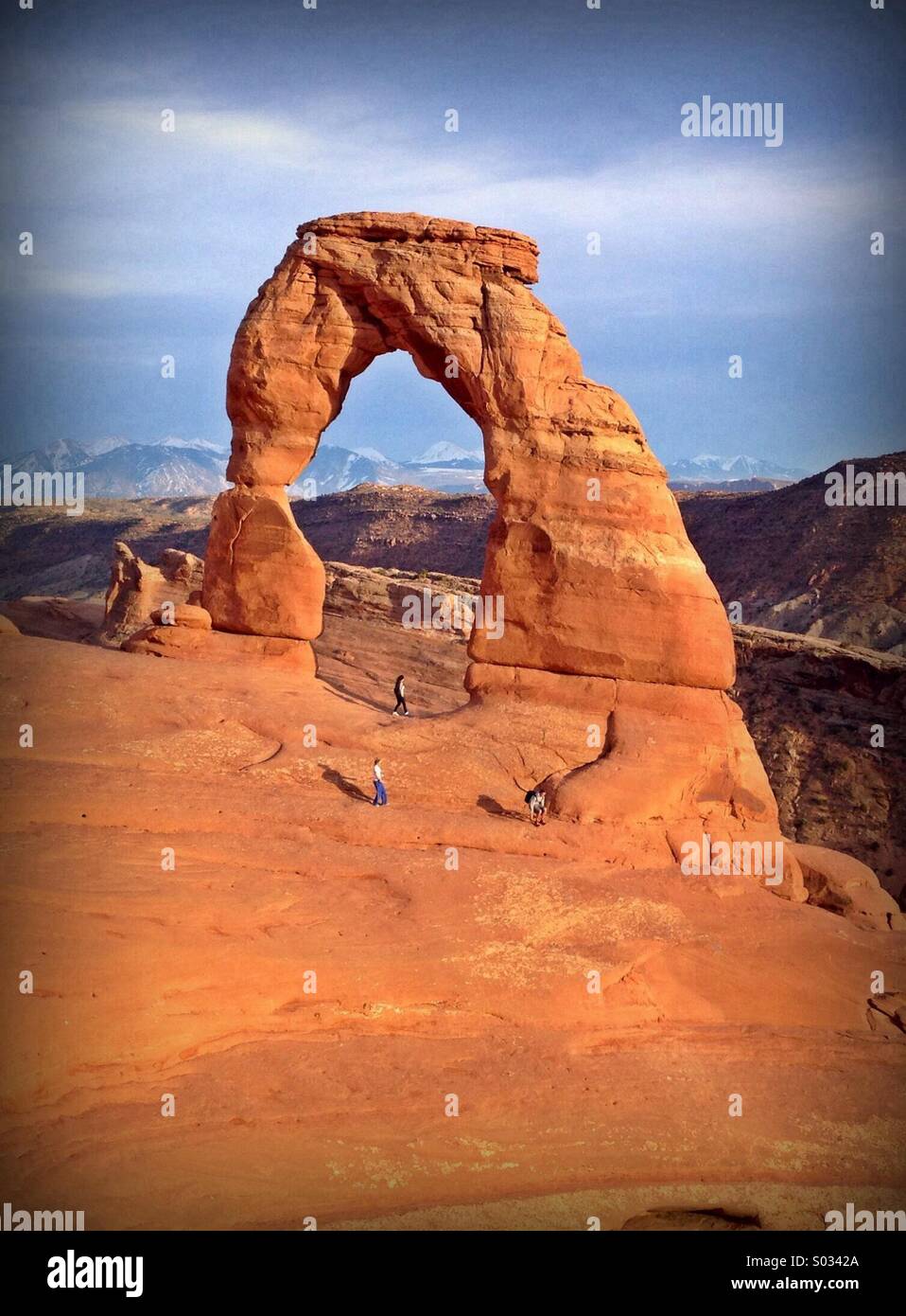 Delicate arch in full sun - Smartphone Captured Stock Image
