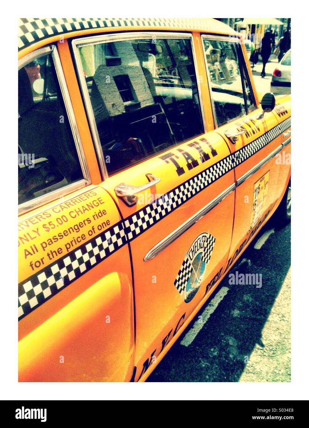 A New York yellow taxi cab Stock Photo Alamy
