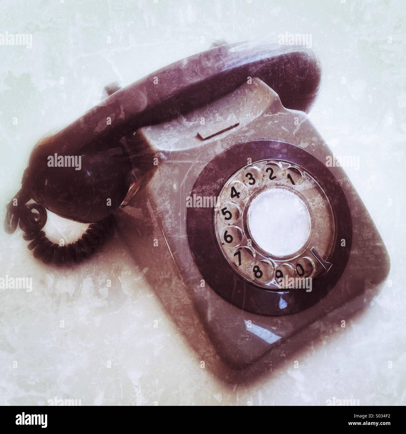 Traditional telephone - Smartphone Captured Stock Image