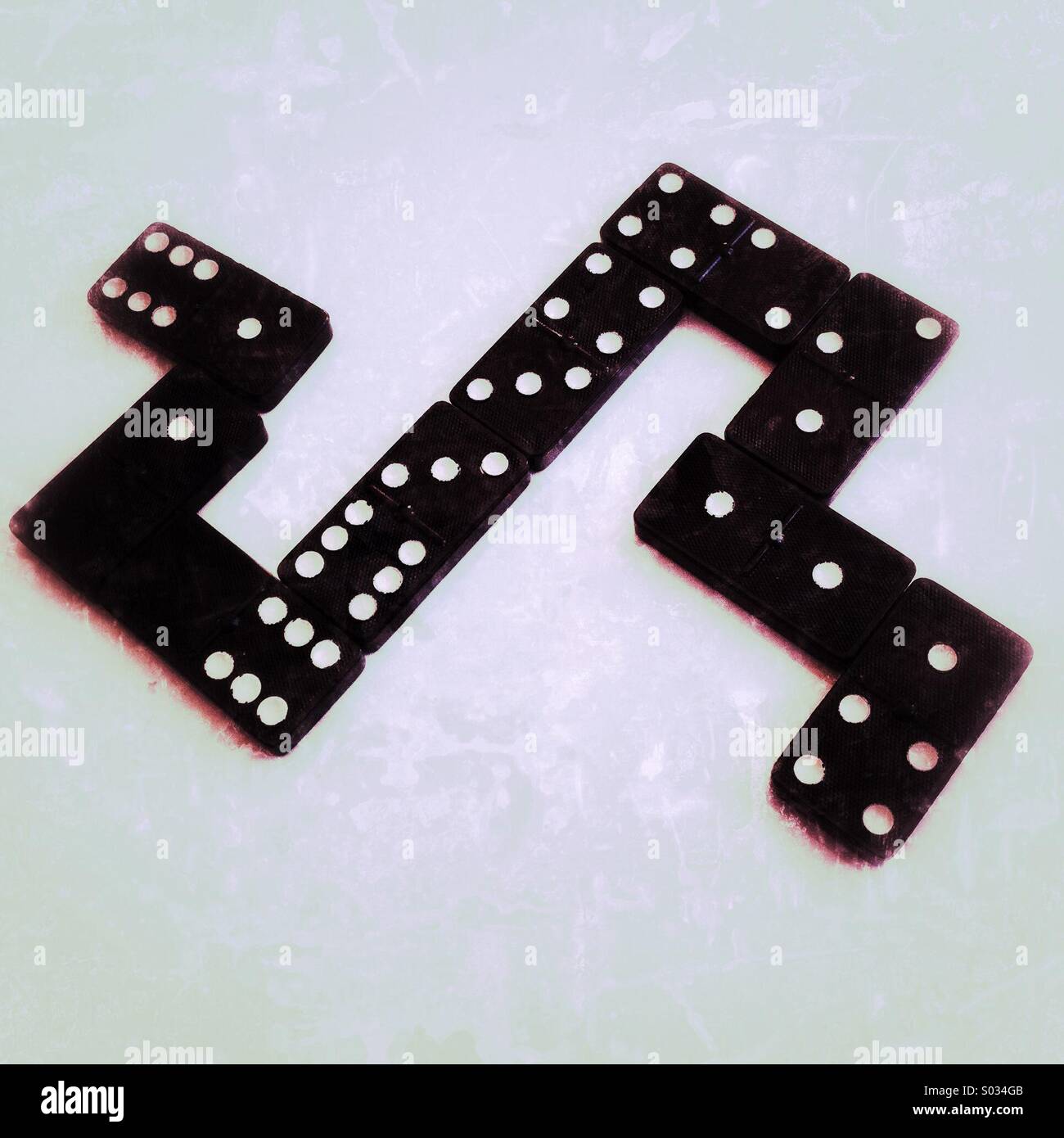 Game of dominos - Smartphone Captured Stock Image