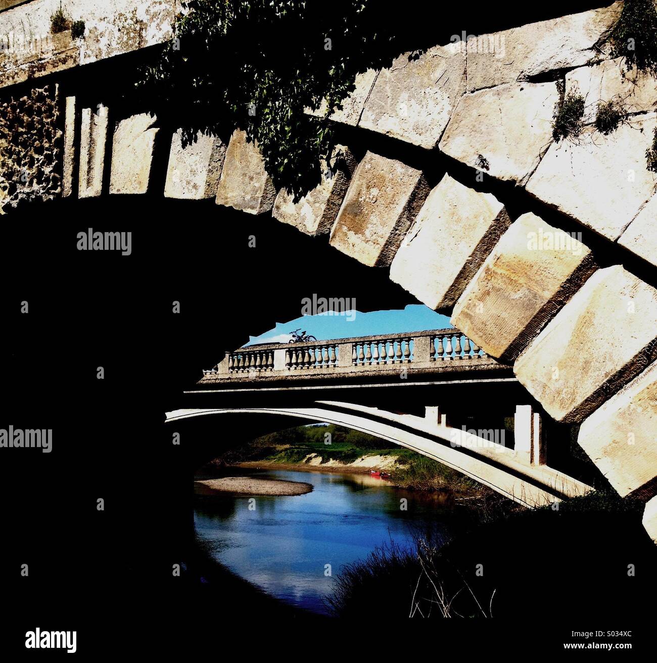 Two Bridges - Smartphone Captured Stock Image