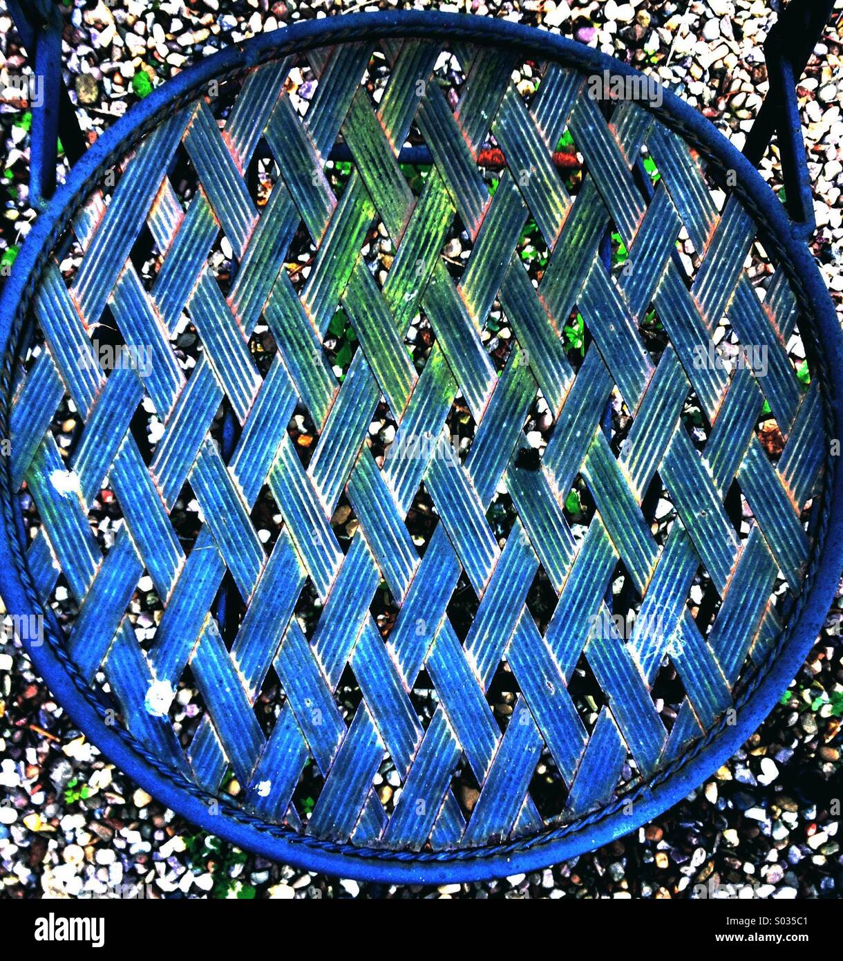Metal Garden Seat - Smartphone Captured Stock Image