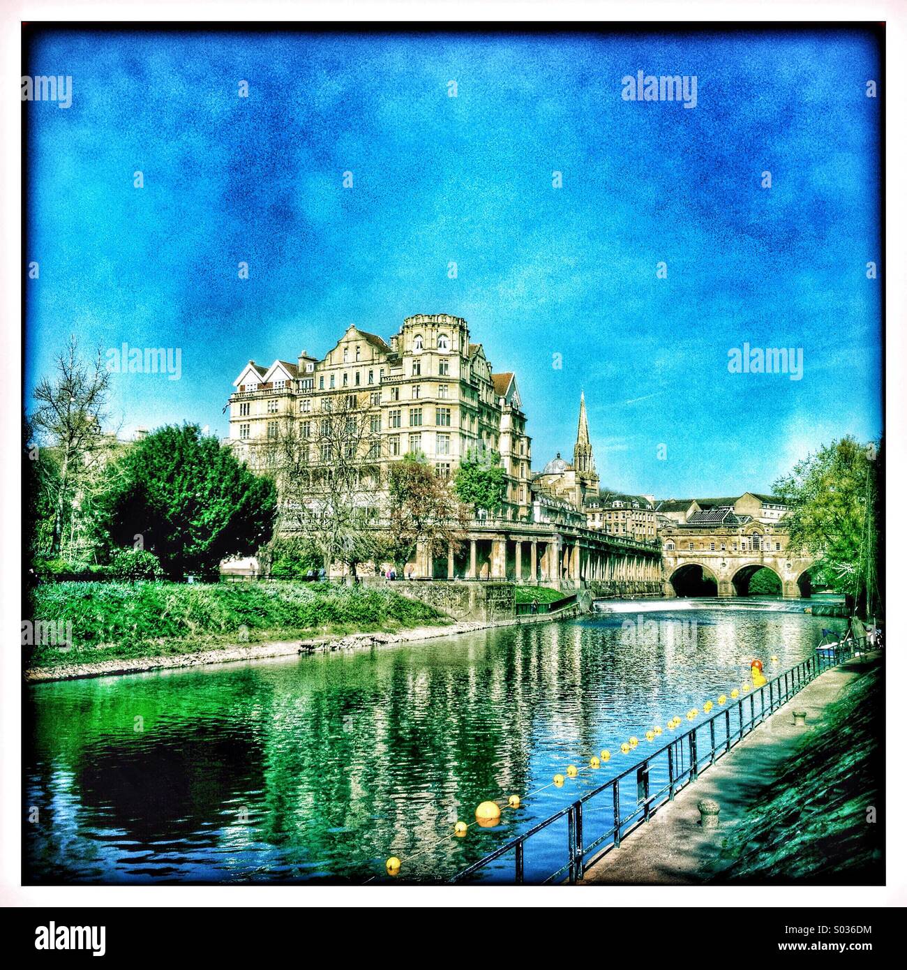 Parade Gardens, Bath, Somerset - Smartphone Captured Stock Image