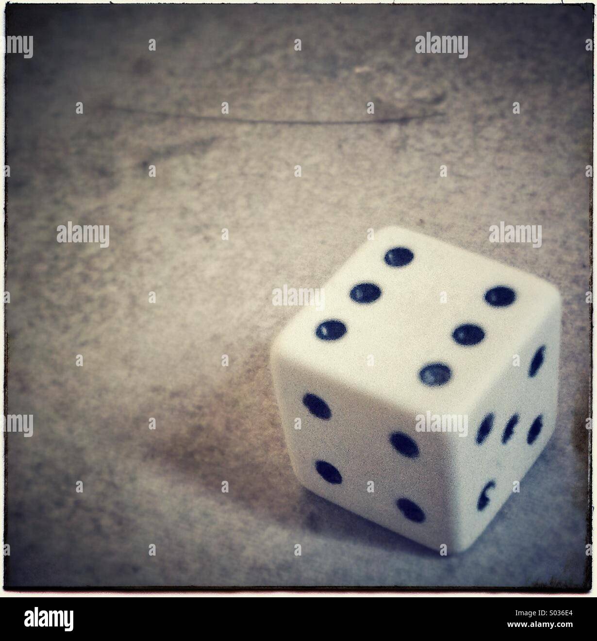 Dice six - Smartphone Captured Stock Image